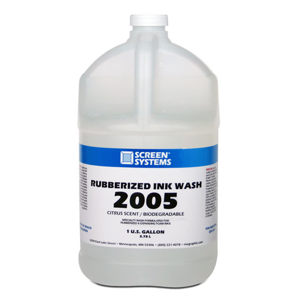 A specialty wash made for rubberized inks and expanding foam  inks.