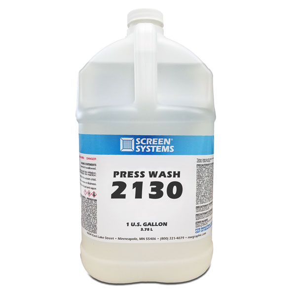 A fast evaporating, biodegradable solvent for cleaning at the press. Allows for quick touch up of image spread and ghost images as well as spills and other problems. Not designed for use in Screen Systems recycling system. Excellent for UV inks, plastisols and most solvent-based inks. Has a pleasant scent.
